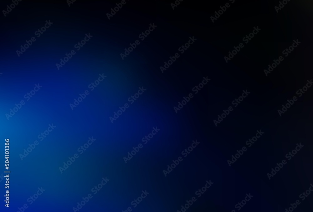 Dark BLUE vector blurred shine abstract template.