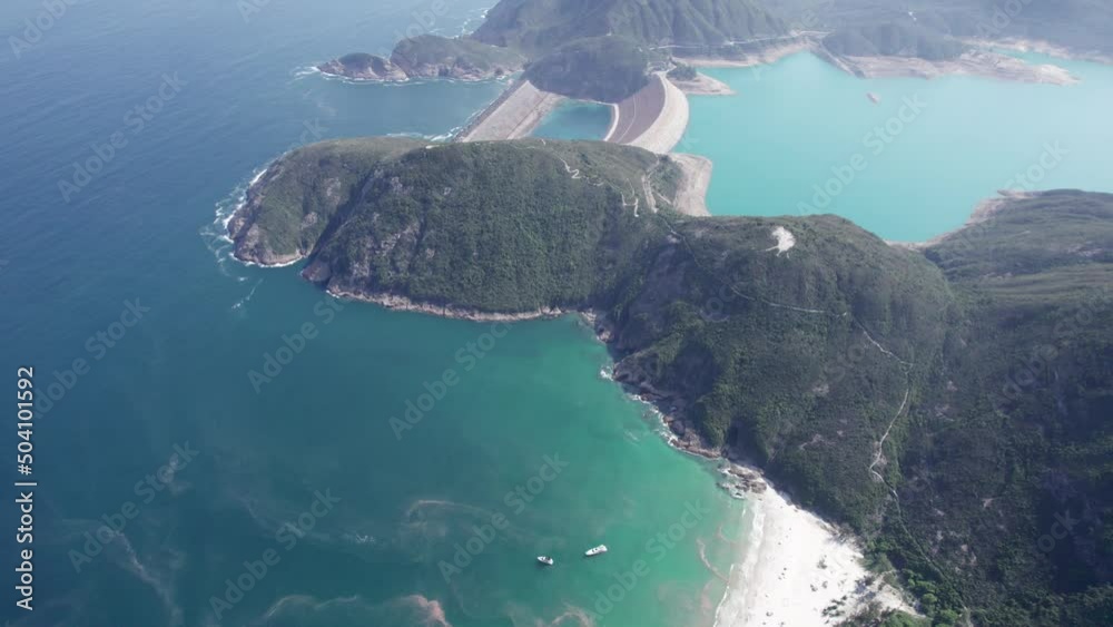 epic aerial view of the High Island Reservoir, Sai Kung, Hong Kong epic aerial view of the High Island Reservoir, Sai Kung, Hong Kong