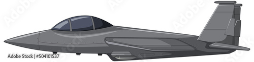 A military aircraft on white background