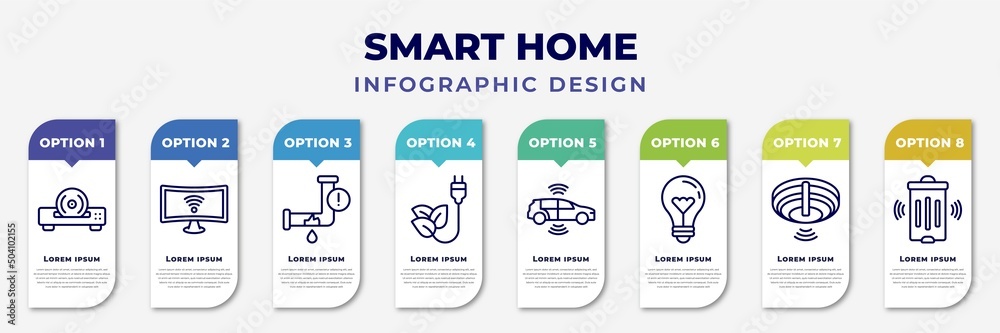 infographic template with icons and 8 options or steps. infographic for ...