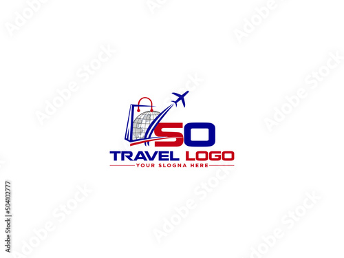 Letter SO Logo Design, Simple So os Logo Letter Icon Design For Any Type Of Travel Agency
