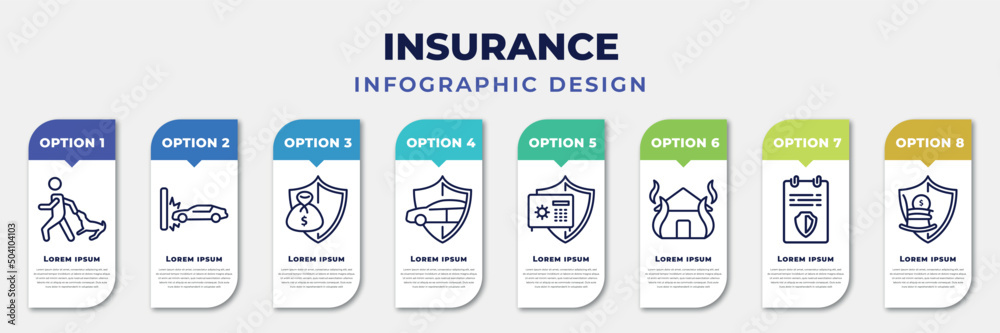 infographic template with icons and 8 options or steps. infographic for ...