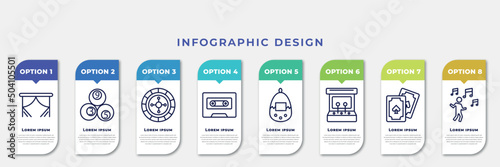infographic template with icons and 8 options or steps. infographic for concept. included , editable