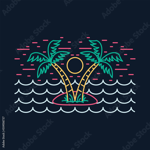 Good view in summer graphic illustration vector art t-shirt design