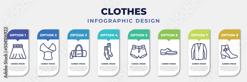 Fotobehang infographic template with icons and 8 options or steps