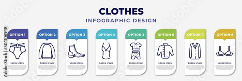 Obraz na plátne infographic template with icons and 8 options or steps
