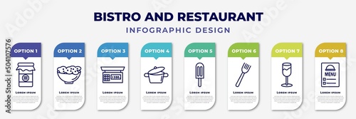 Fotografiet infographic template with icons and 8 options or steps