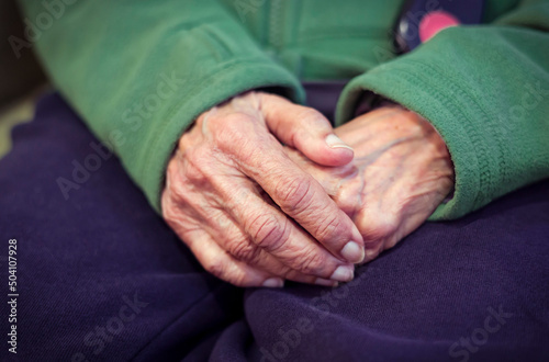 Old woman hands, Asian Indian elderly woman