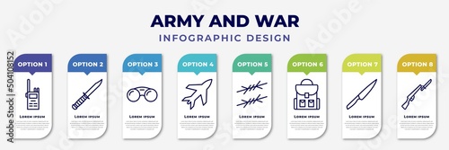 Leinwand Poster infographic template with icons and 8 options or steps
