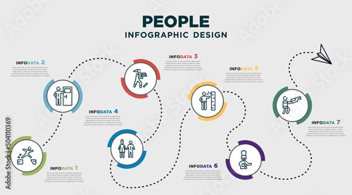 Foto infographic template design with people icons