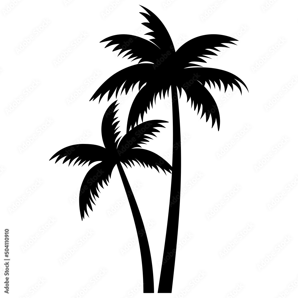Obraz premium palm trees silhouettes