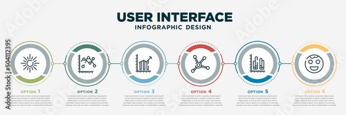 Fotografia infographic template design with user interface icons
