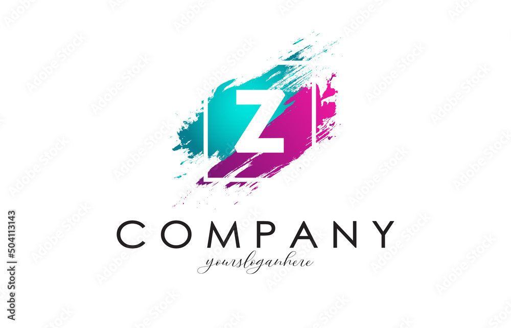 Z Abstract Brush Letter Logo Design with White Frame in Vibrant Blue and Purple Vector Illustration.
Z Abstract Brush Letter Logo Design with White Frame in Vibrant Blue and Purple Vector Illustration.