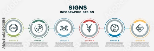 Fotografie, Obraz infographic template design with signs icons