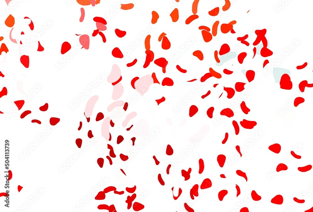 Light red vector pattern with chaotic shapes. Light red vector pattern with chaotic shapes.