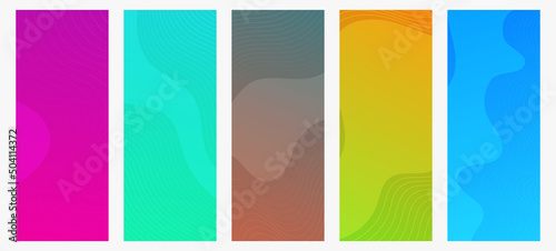 Modern colorful gradient background with wave lines