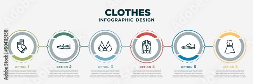 infographic template design with clothes icons Fototapete