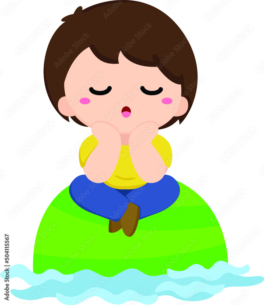 Cute Sailing and Girl Boy Theme Illustration Vector Clipart Cute Sailing and Girl Boy Theme Illustration Vector Clipart