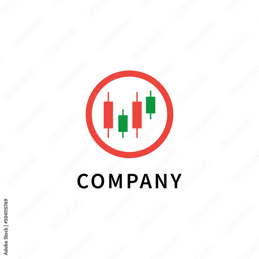 Candlestick logo icon template design vector illustration Candlestick logo icon template design vector illustration