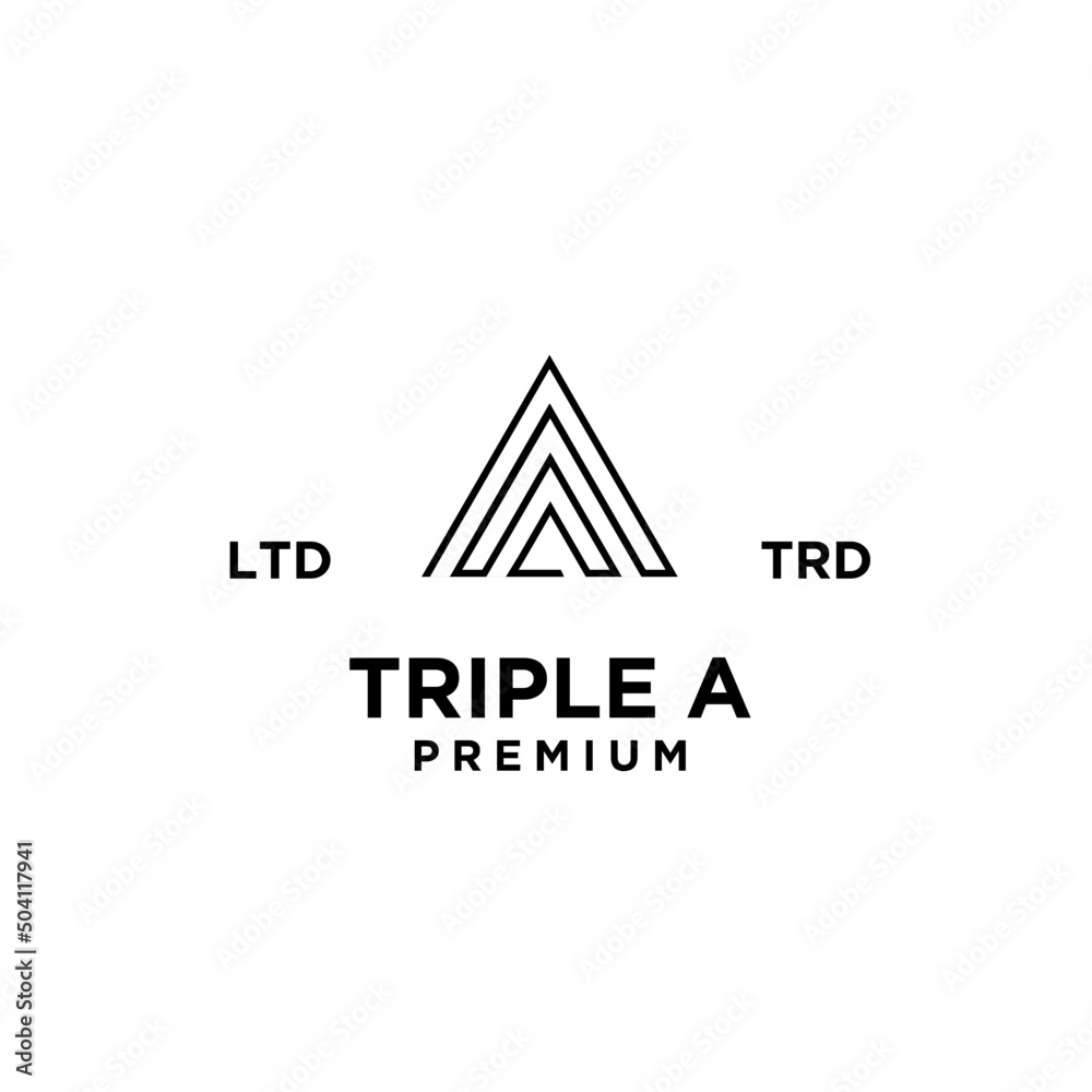 Triple A AAA Letter Logo icon design illustration template Triple A AAA Letter Logo icon design illustration template