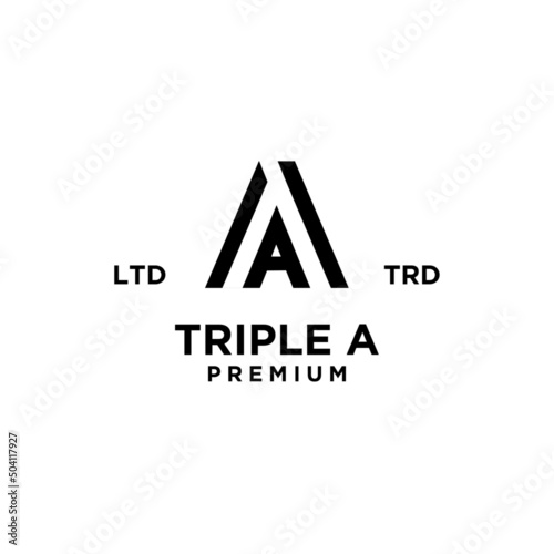 Triple A AAA Letter Logo icon design illustration template