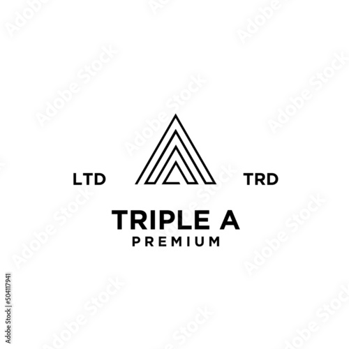 Triple A AAA Letter Logo icon design illustration template
