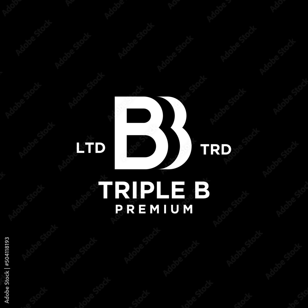 Triple B bbb Letter Logo icon design illustration template Triple B bbb Letter Logo icon design illustration template