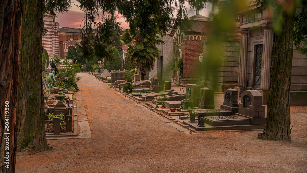 Fototapeta premium Cimitero Monumentale Milan April 2022
