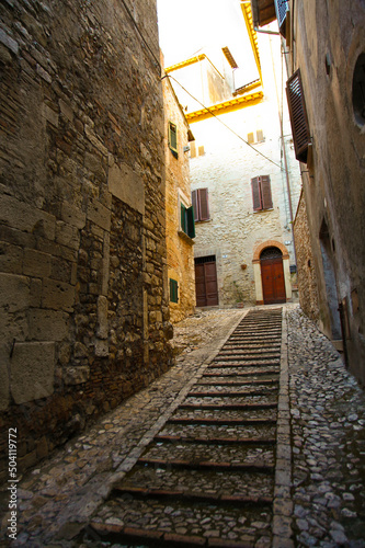 Amelia, borgo medievale prima del terremoto. Umbria, Italia © anghifoto