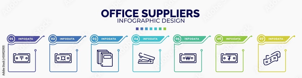 infographic for office suppliers concept. vector infographic template with icons and 7 option or steps. included jigsaws, money growth, distributed, responsability, cash money, criminal, wrap infographic for office suppliers concept. vector infographic template with icons and 7 option or steps. included jigsaws, money growth, distributed, responsability, cash money, criminal, wrap