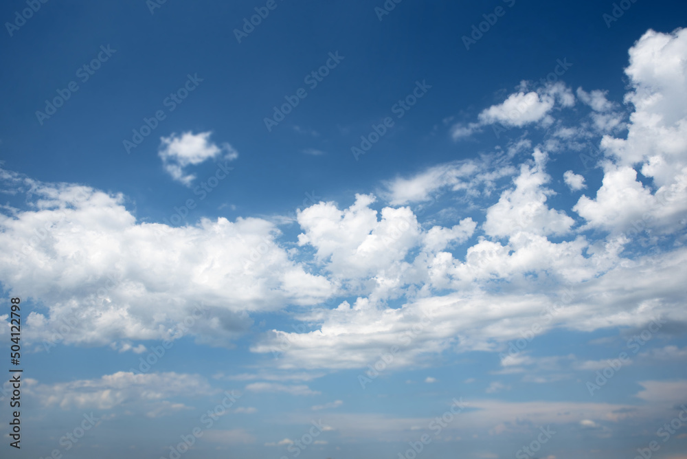 A Lot of Clouds with bright blue Sky background