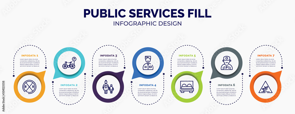 infographic for public services fill concept. vector infographic ...