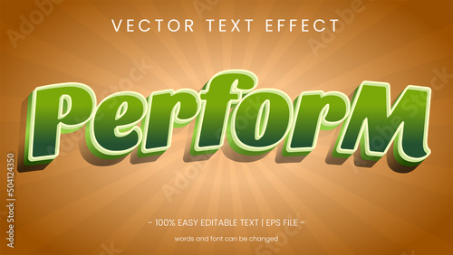 perform text effect typography