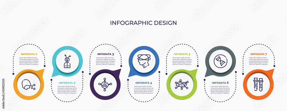 infographic for concept. vector infographic template with icons and 7 option or steps. included cough, headache, virus, dizziness, infection, dna, blood sample for abstract background. infographic for concept. vector infographic template with icons and 7 option or steps. included cough, headache, virus, dizziness, infection, dna, blood sample for abstract background.