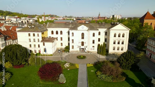 Aerial View Of Bydgoszcz Town Hall In The City Centre In Bydgoszcz, Poland. photo