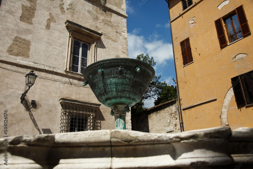 Narni, fontana,Piazza dei Priori, Terni, Umbria