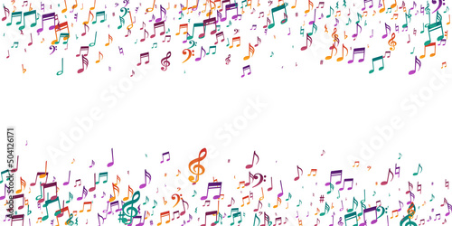 Music note icons vector wallpaper. Sound