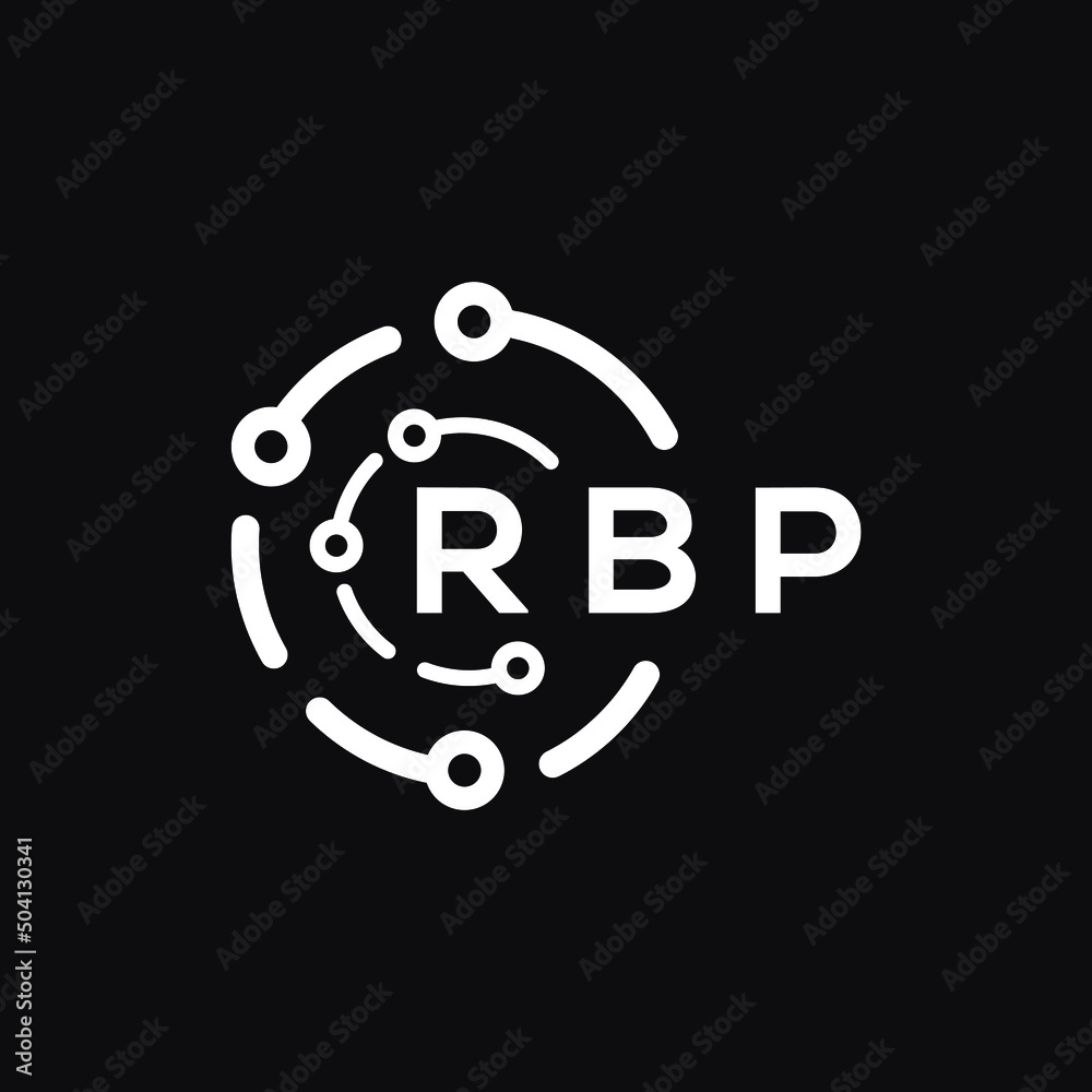 RBP technology letter logo design on black background. RBP creative initials technology letter logo concept. RBP technology letter design. RBP technology letter logo design on black background. RBP creative initials technology letter logo concept. RBP technology letter design.