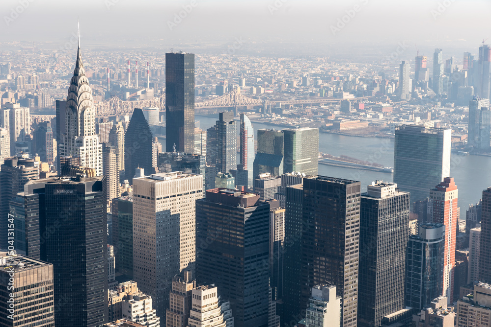 Obraz premium Views of Manhattan from the Empire State Observatory