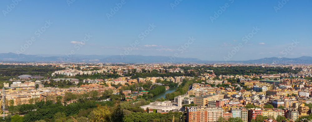 Green Rome. Panoramic view.