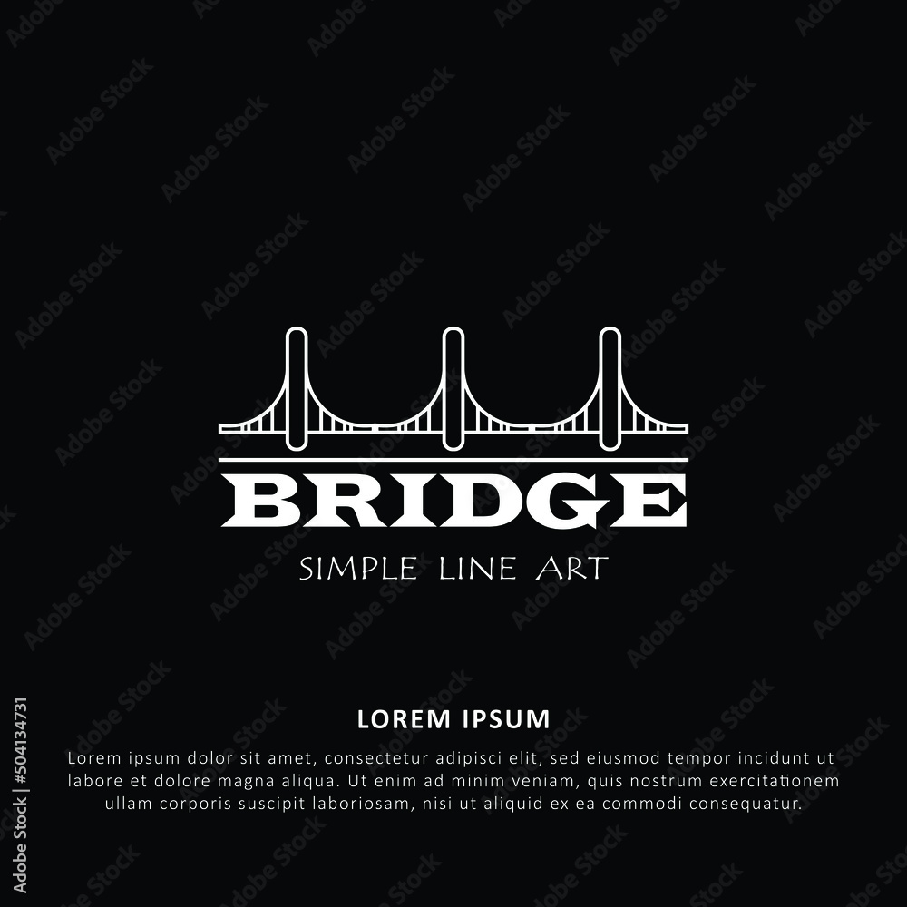 Creative ideas of bridge logo design templates. Elegant bridge logo for the company emblem
