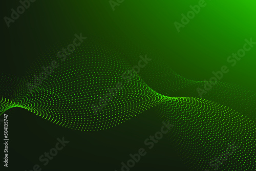 abstract green flow line with gradient background can be use for technology presentation advertisement packaging design website template eco-friendly banner vector eps.