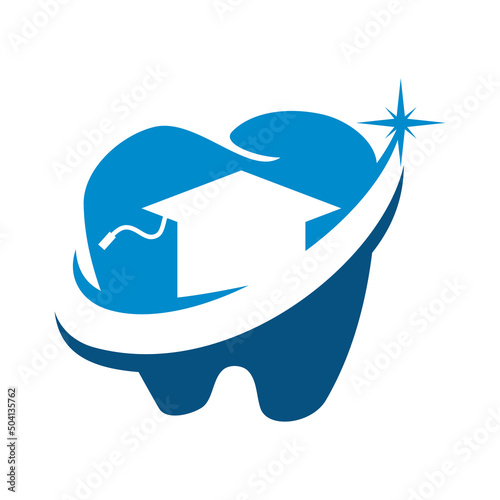 dental and dentist education logo design Icon Illustration Brand Identity