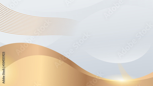 Modern gold white colorful corporate abstract technology background. Vector abstract graphic design banner pattern presentation background web template.