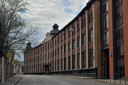 Building of Stanislavsky Factory of beginning of 19th century, gold-weaving factory of t Alekseev family, famous throughout Russia, Stanislavsky Street photo