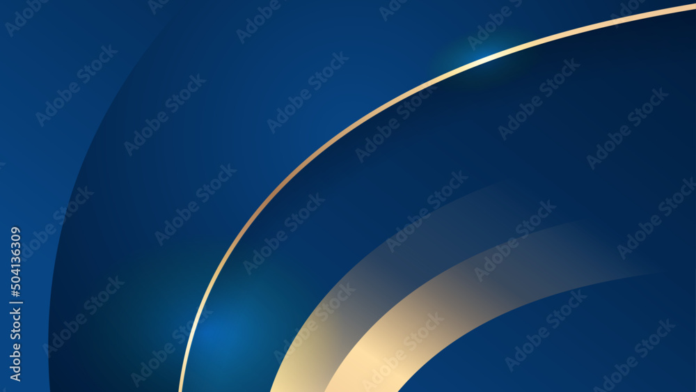 Abstract blue background with gold stripes Stock Vector | Adobe Stock