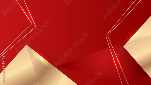 Abstract red and gold lines background