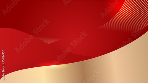 Abstract red and gold lines background
