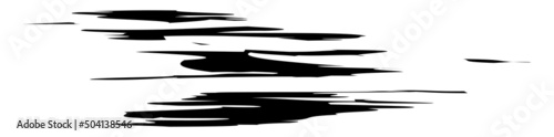Grungy paint brush, brush stroke effect shape, element