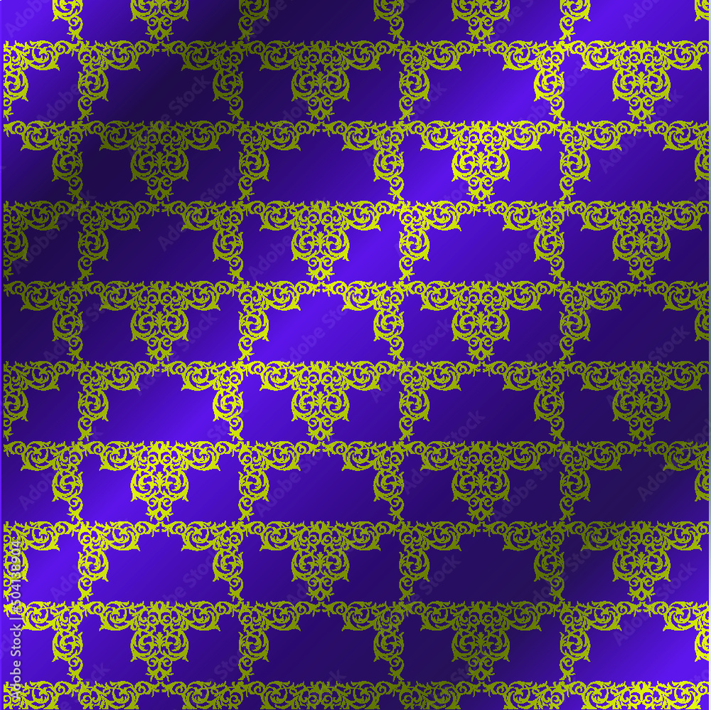 Royal vector textile on purple background, luxury purple royal